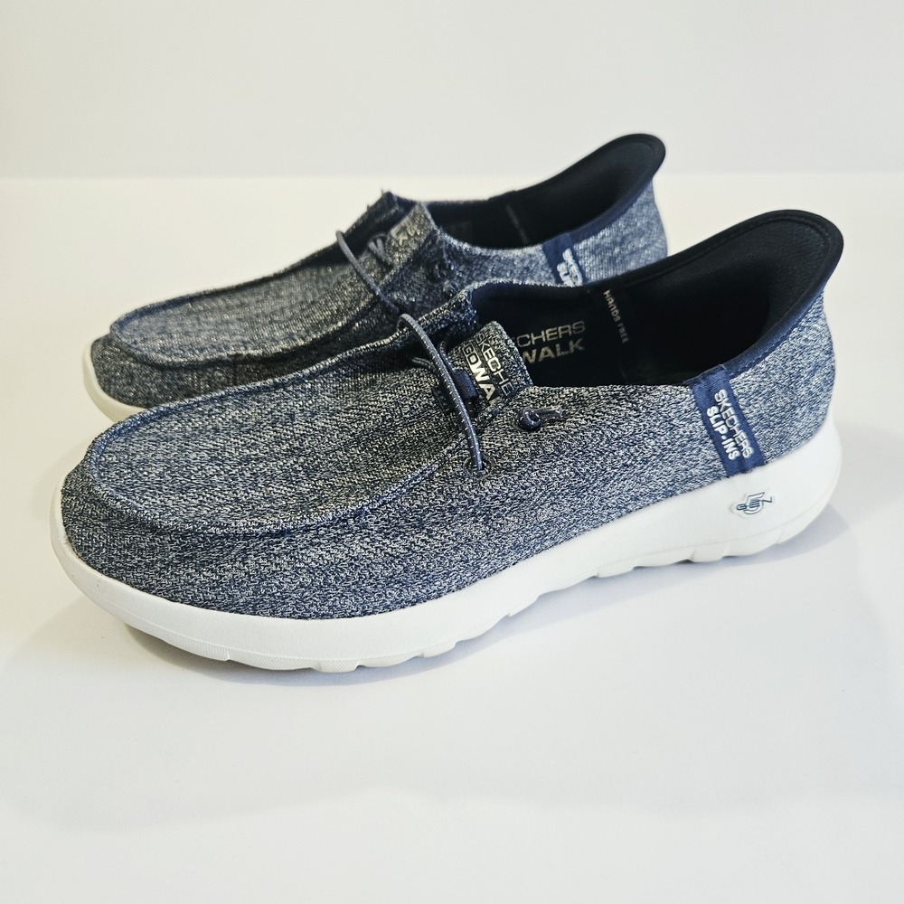 SKECHERS Go Walk Max-With Ease Navy Slip-ins Sneaker Men's Size 8